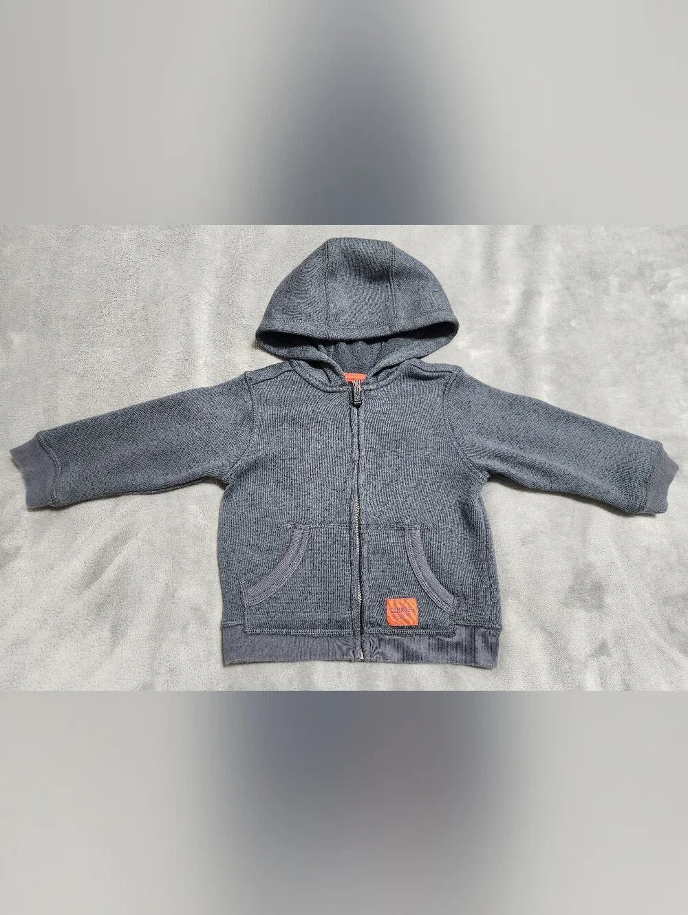OshKosh B’gosh Gray Full-Zip Fleece Hoodie 24M